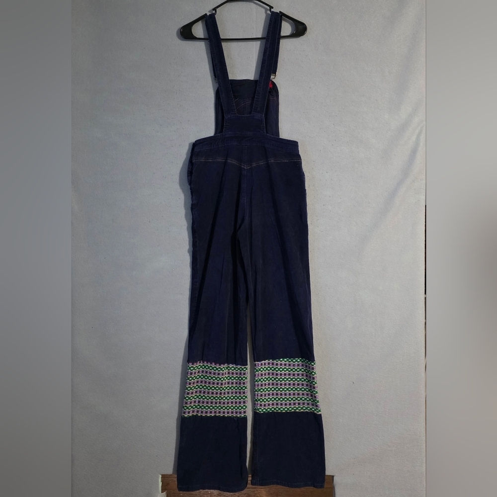 Modcloth Womens Rainbow With Me Corduroy Denim Overalls Size 8 - Picture 8 of 10